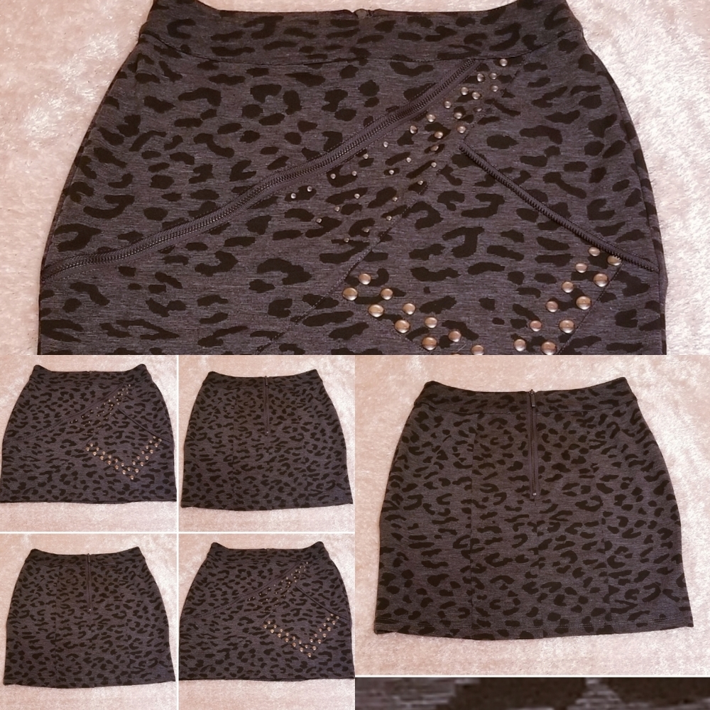 Kardashian Kollection Cheetah Print Mini Skirt - Picture 4 of 7